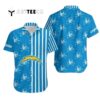 Los Angeles Chargers Stripes And Skull Hawaiian Shirt 1