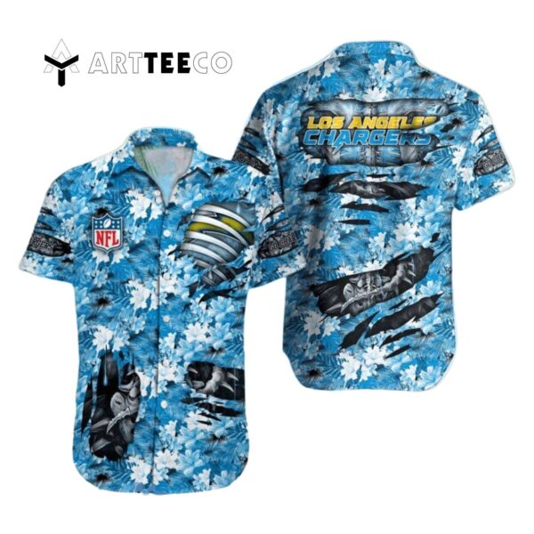 Los Angeles Chargers Summer Art Hawaiian Shirt 1