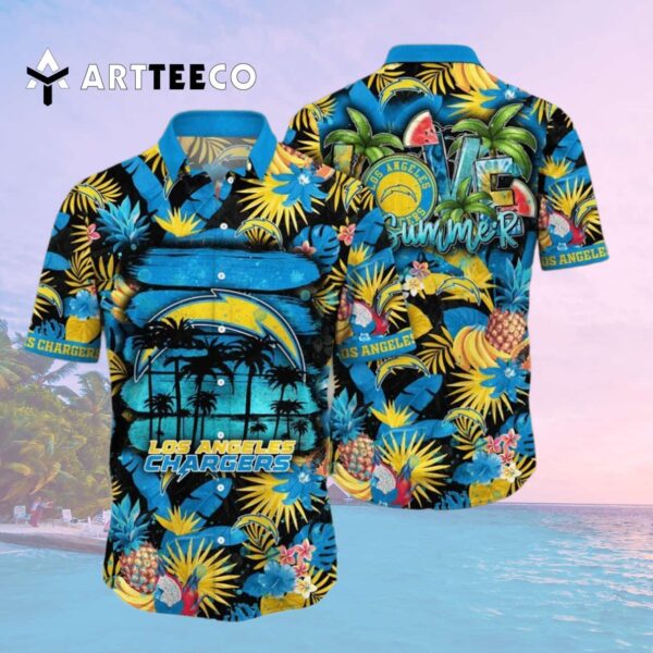 Los Angeles Chargers Summer Colorful Hawaiian Shirt 2
