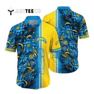 Los Angeles Chargers Summertime Aloha Hawaiian Shirt 1