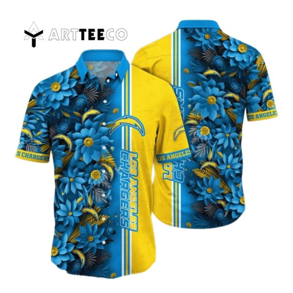 Los Angeles Chargers Summertime Aloha Hawaiian Shirt 1