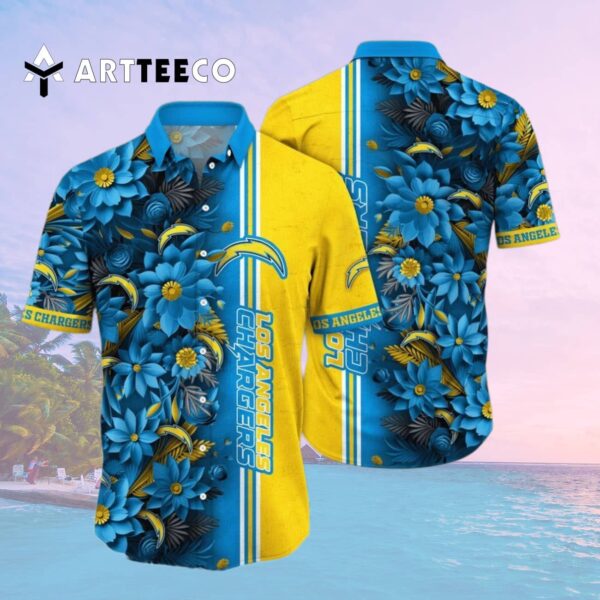 Los Angeles Chargers Summertime Aloha Hawaiian Shirt 2