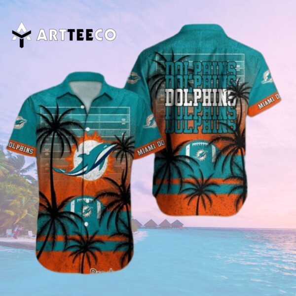 Miami Dolphins Beach Lovers Hawaiian Shirt 2