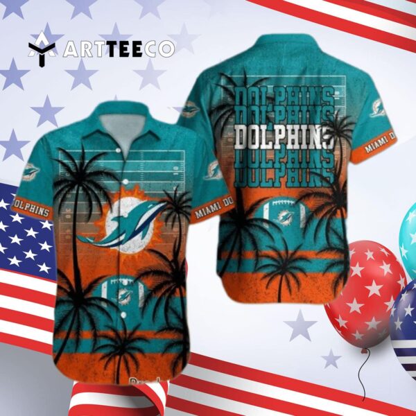 Miami Dolphins Beach Lovers Hawaiian Shirt 4