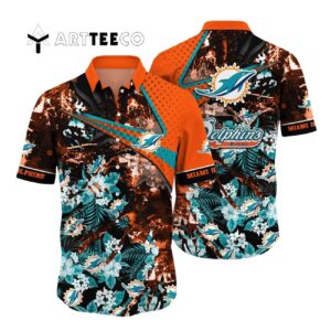 Miami Dolphins Cool Floral Hawaiian Shirt 1