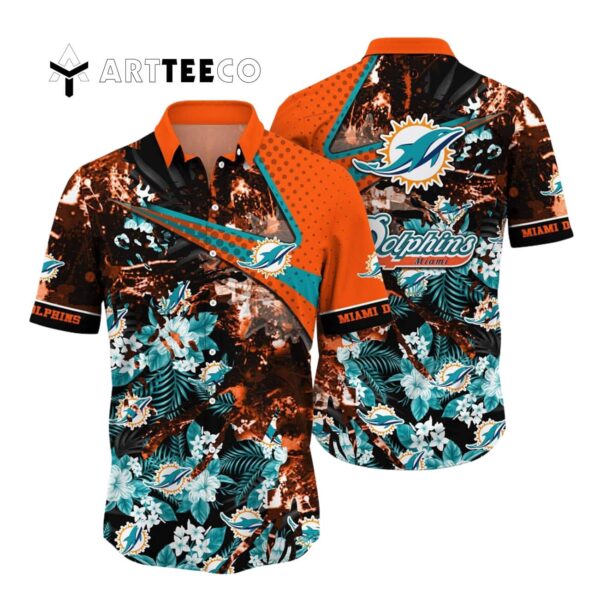 Miami Dolphins Cool Floral Hawaiian Shirt 1
