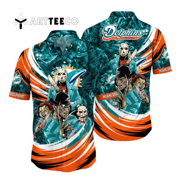 Miami Dolphins Halloween Style Hawaiian Shirt 1