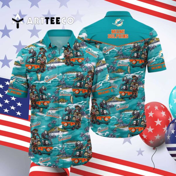 Miami Dolphins Killer Team Hawaiian Shirt 4