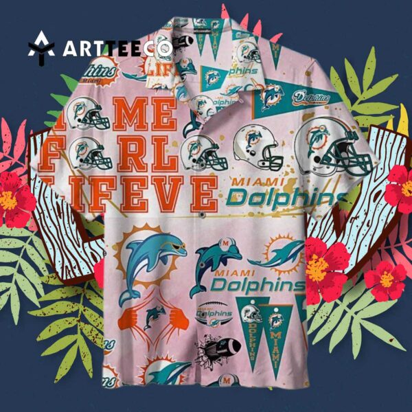 Miami Dolphins Limited Edition Logo Hawaiian Shirt 3