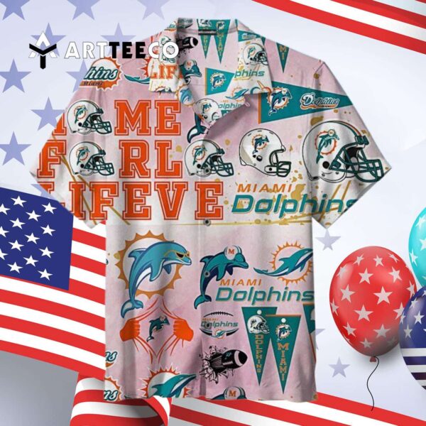 Miami Dolphins Limited Edition Logo Hawaiian Shirt 4