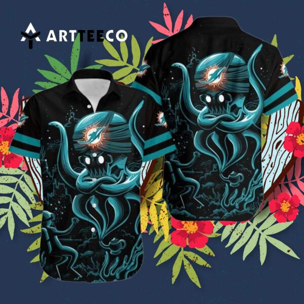 Miami Dolphins Limited Edition Octopus Hawaiian Shirt 3