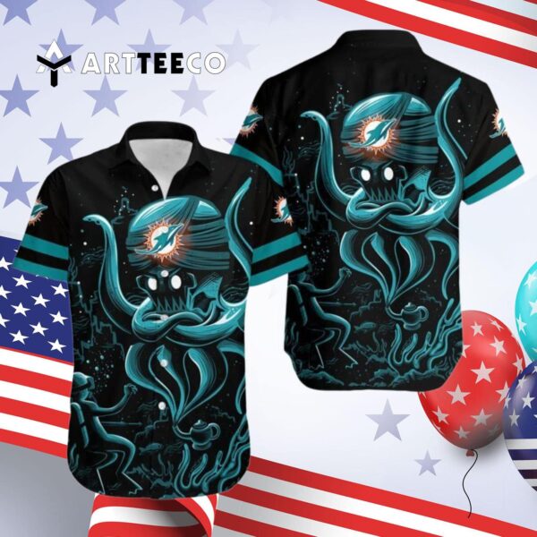 Miami Dolphins Limited Edition Octopus Hawaiian Shirt 4