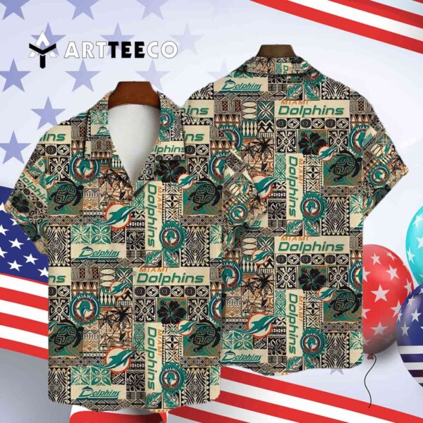 Miami Dolphins National Football League 2025 Aop V17 Hawaiian Shirt 4