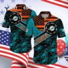 Miami Dolphins Personalized America Flag Hawaiian Shirt 4