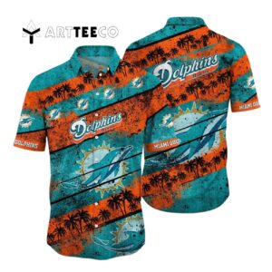 Miami Dolphins Retro Style Hawaiian Shirt 1