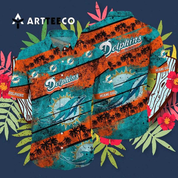 Miami Dolphins Retro Style Hawaiian Shirt 3