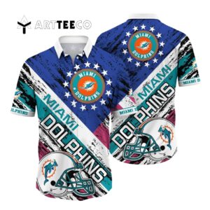 Miami Dolphins Rugby Helmet Hawaiian Shirt 1