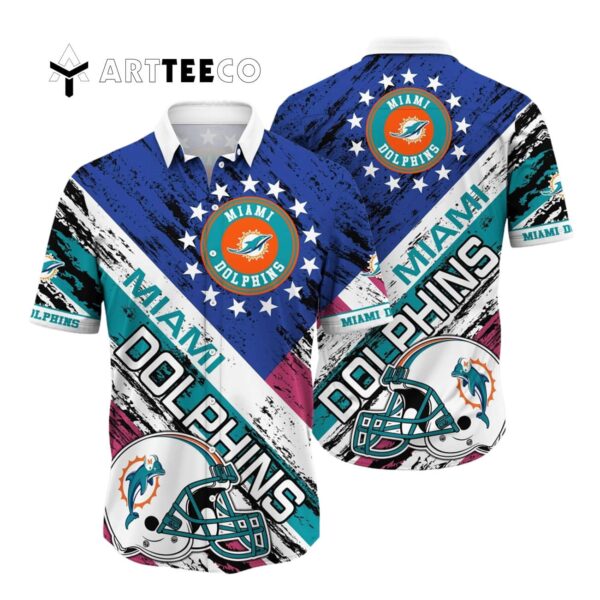 Miami Dolphins Rugby Helmet Hawaiian Shirt 1