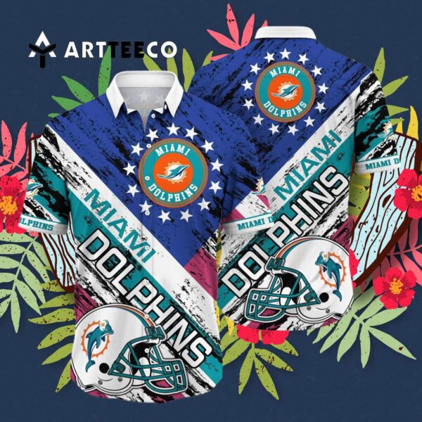 Miami Dolphins Rugby Helmet Hawaiian Shirt 3