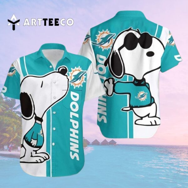 Miami Dolphins Snoopy Graphic Hawaiian Shirt 2