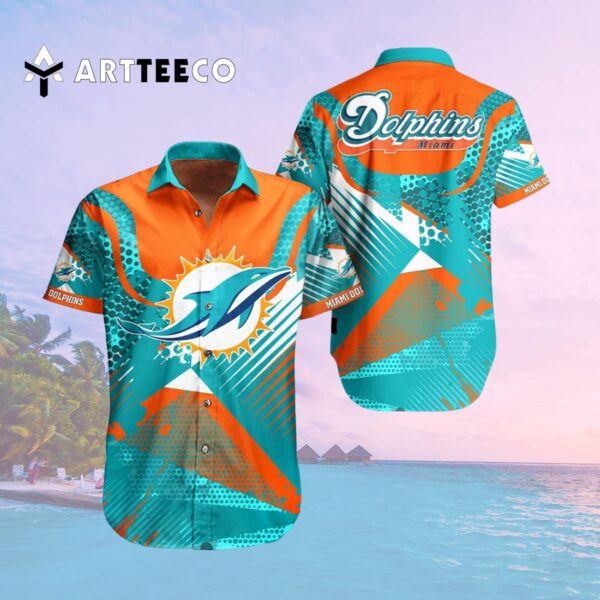 Miami Dolphins Special Digital Pattern Hawaiian Shirt 2