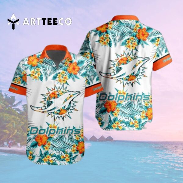 Miami Dolphins Special Floral Tropical Team Hawaiian Shirt 2