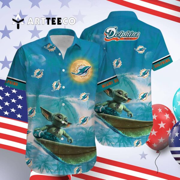 Miami Dolphins Special Yoda Hawaiian Shirt 4