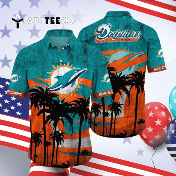 Miami Dolphins Style 2025 Vintage Hawaiian Shirt 4