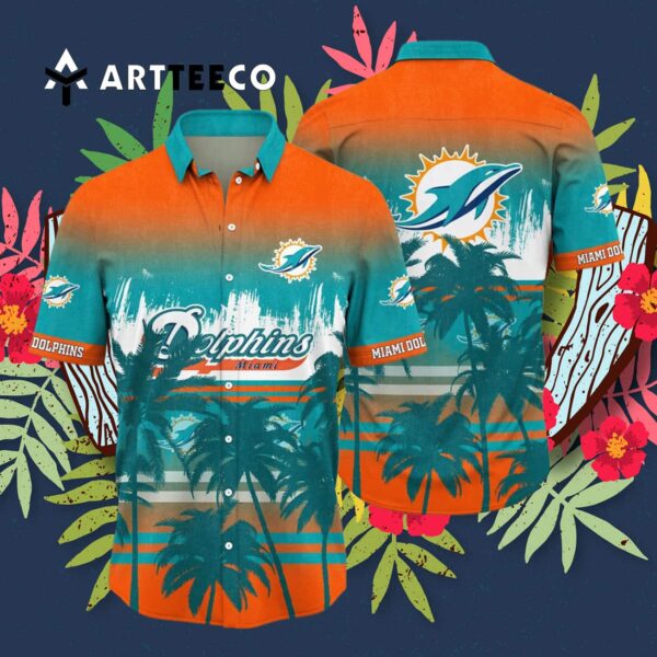 Miami Dolphins Style Hot V8 Hawaiian Shirt 3