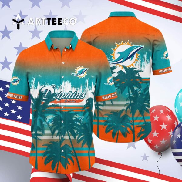 Miami Dolphins Style Hot V8 Hawaiian Shirt 4
