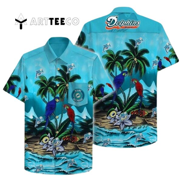 Miami Dolphins Tropical Graphic Hawaiian Shirt 1