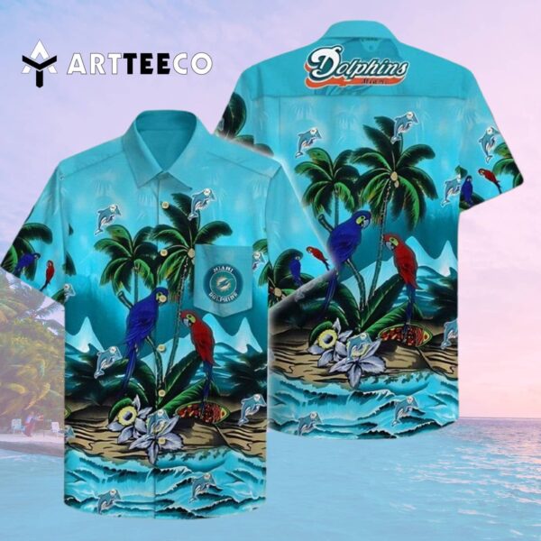 Miami Dolphins Tropical Graphic Hawaiian Shirt 2