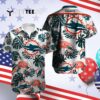 Miami Dolphins Tropical Leaves Hawaiian Shirt 4