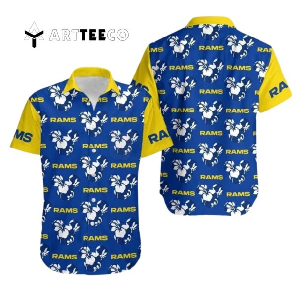 Mickey And Flowers Hawaiian Shirt 1