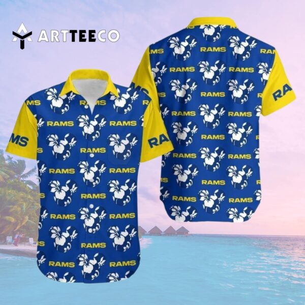 Mickey And Flowers Hawaiian Shirt 2