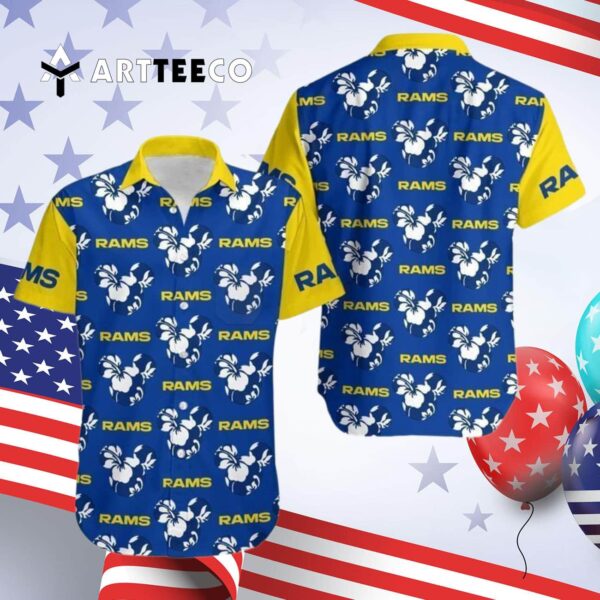 Mickey And Flowers Hawaiian Shirt 4
