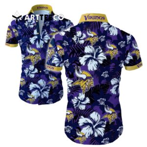 Minnesota Vikings Aloha Purple Hawaiian Shirt 1