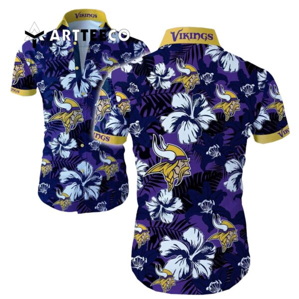 Minnesota Vikings Aloha Purple Hawaiian Shirt 1