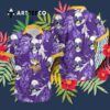 Minnesota Vikings Coconut Leaves And Skulls Hawaiian Shirt 3