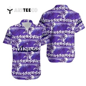 Minnesota Vikings Coconut Trees V2 Hawaiian Shirt 1