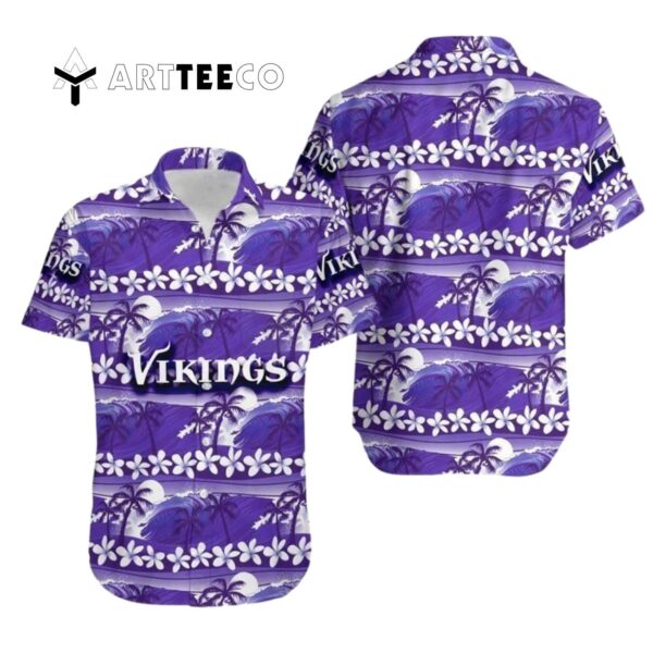 Minnesota Vikings Coconut Trees V2 Hawaiian Shirt 1