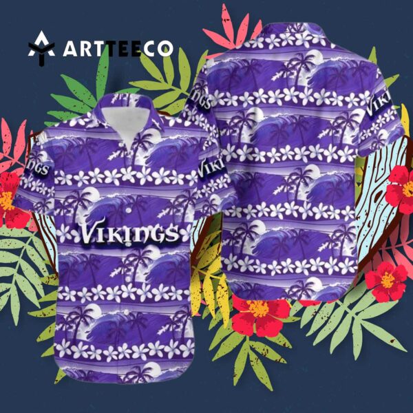Minnesota Vikings Coconut Trees V2 Hawaiian Shirt 3