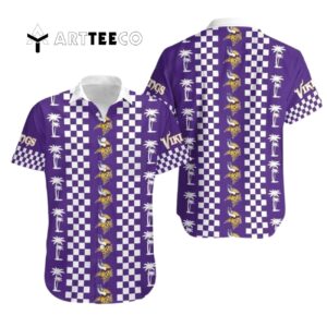 Minnesota Vikings Coconut Trees V4 Hawaiian Shirt 1