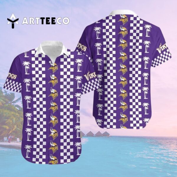 Minnesota Vikings Coconut Trees V4 Hawaiian Shirt 2