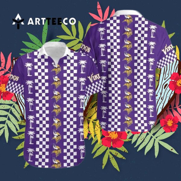 Minnesota Vikings Coconut Trees V4 Hawaiian Shirt 3
