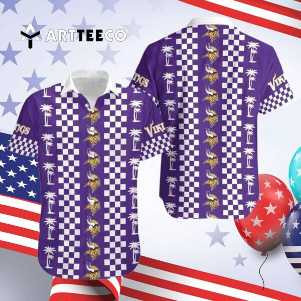Minnesota Vikings Coconut Trees V4 Hawaiian Shirt 4