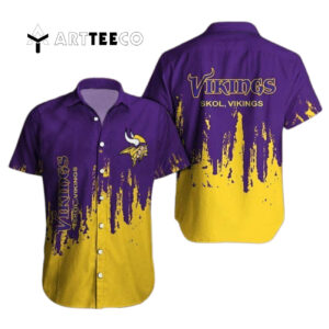 Minnesota Vikings Colorful Design Hawaiian Shirt 1