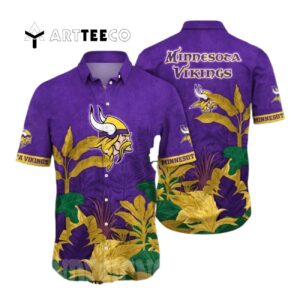 Minnesota Vikings Floral Full Print Unisex V1 Hawaiian Shirt 1