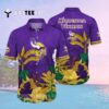 Minnesota Vikings Floral Full Print Unisex V1 Hawaiian Shirt 2
