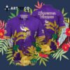 Minnesota Vikings Floral Full Print Unisex V1 Hawaiian Shirt 3